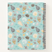 ミントエレガントパターン（の模様が）あるの貝殻 ノートブック (裏面)