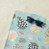 ミントエレガントパターン（の模様が）あるの貝殻 ビーチタオル (インサイチュ)
