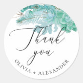 ミントエレガントフローラは結婚、あなた感謝していのもの ラウンドシール (正面)