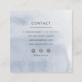 ミントエレガントフローラ結婚ケーキメーカーベーカリー スクエア名刺 (裏面)