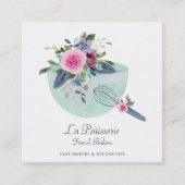 ミントエレガントフローラ結婚ケーキメーカーベーカリー スクエア名刺 (正面)