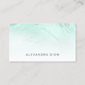 ミントエレガントミニマルグリーングリッター大理石 名刺 (正面)