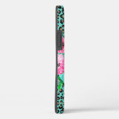 ミントエレガントレオパード印刷とフローラデザイン Case-Mate iPhoneケース (裏面 / 右)