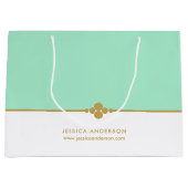 ミントエレガント金ゴールドカスタム ラージペーパーバッグ (正面)