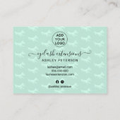 ミントエレガント・グリーン・イラストレーション 名刺 (裏面)