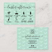 ミントエレガント・グリーン・イラストレーション 名刺 (正面/裏面)