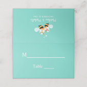 ミントエレガント・ビー・ミニマリストに結婚なる プレイスカード (外部開封)