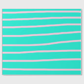 ミントエレガント・ピンクストライプ色 ラッピングペーパー (フラット)