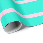 ミントエレガント・ピンクストライプ色 ラッピングペーパー (ロールコーナー)