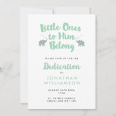 ミントエレファントクリスチャン献身的招待状 招待状 (正面)