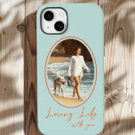 ミントオレンジの楕円形の額縁の写真と愛の生活 Case-Mate iPhone 14 PLUSケース<br><div class="desc">写真シンプルと手書き言葉でモダンのiPhoneケース、"あなたの人生を愛して"。この写真テンプレートは、写真を楕円形で額縁で表示するように設定されている。電話カバーはミントとオレンジで印刷されている – あなたがデザインツールの任意またはすべての色を変更することを歓迎している。iPhone 14 Plus用に設計されているが、他の多くのモデルに適合する。モデもしルチェックを選択し違うて、プレビューで未素晴らしだにデザインが表示され、必要に応じもしてテキスクリックトを調整する(「デザインツールを使用して編集」)。</div>