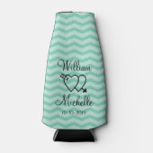 ミントカスタムグリーンシボ結婚ロンボトルクーラー ボトルクーラー (正面)