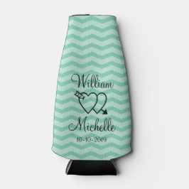 ミントカスタムグリーンシボ結婚ロンボトルクーラー ボトルクーラー