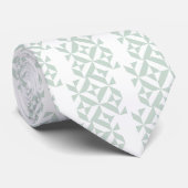 ミントカッコいいジオメトリックデコキューブパターン ネクタイ (ロール)