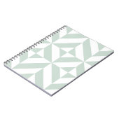 ミントカッコいいジオメトリックデコキューブパターン ノートブック (左側)