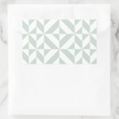 ミントカッコいいジオメトリックデコキューブパターン 長方形シール (バッグ)