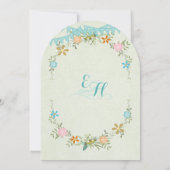 ミントカラフルバンティンペナントガーランド結婚ズ 招待状 (裏面)