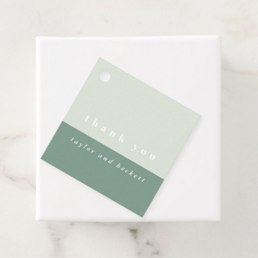 ミントカラーブロックメッセージカード フェイバータグ (インサイチュ)