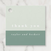 ミントカラーブロックメッセージカード フェイバータグ (正面)