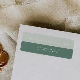 ミントカラーブロック差出人住所ラベル ラベル