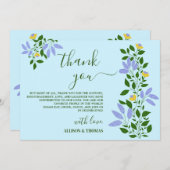 ミントガーデン結婚フラワーズサンキュー 招待状 (正面/裏面)