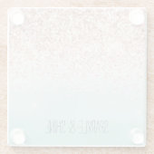 ミントガーリーググラデーションラムピンクグリッター ガラスコースター (裏面)