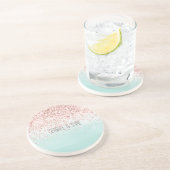 ミントガーリーググラデーションラムピンクグリッター コースター (側面)
