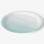 ミントガーリーグラデーションウォーター色 ペーパープレート (アングル)