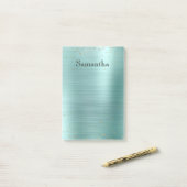 ミントガーリーグラム金ゴールドスパープルパープル紙吹雪 ポストイット (デスク上)