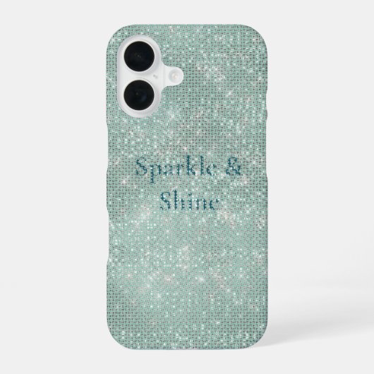 ミントガーリーグリジー輝く輝き iPhone 16ケース (裏面)
