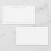 ミントガーリーグリーンプロフェッショナルフォーマルシン縁ど ノートカード (正面/裏面)