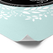 ミントガーリーブルーフローラリース感動的引用文 ポスター (角)