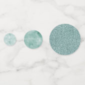 ミントガーリーホワイトヒョウ印刷 コンフェッティ (裏面)