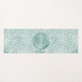 ミントガーリーホワイトレオパード印刷 ヨガマット (正面(横))