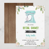 ミントキッチンシャワー招待状 招待状 (正面/裏面)