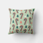 ミントキャンディーケーンパターン クッション (裏面)