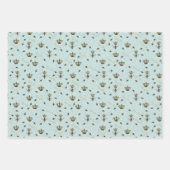 ミントクイーンビー&金ゴールドクラウンフォト ラッピングペーパーシート (正面2)