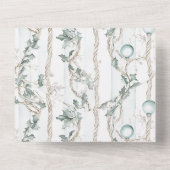 ミントクリスマスオーナメント結婚ズ オールインワン招待状 (裏面)