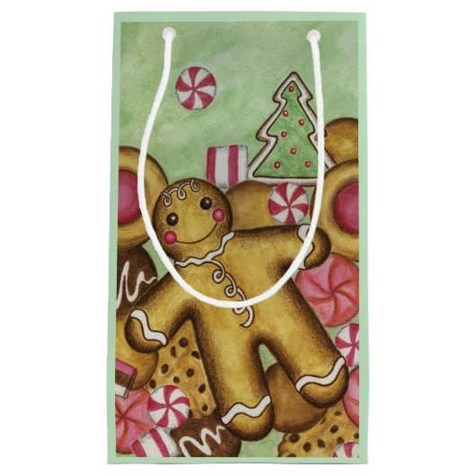 ミントクリスマスクッキー抱き枕 スモールペーパーバッグ (正面)