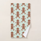 ミントクリスマスジンジャーブレッドバスタオルがギフトをセット バスタオルセット (ハンドタオル)