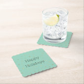 ミントクリスマス金ゴールド雪 ペーパーコースター (インサイチュ)