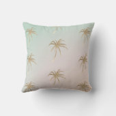 ミントクリーグラデーションム熱帯金ゴールドヤシ クッション (裏面)