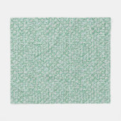 ミントクリームセラドン薄い緑の青いグレー フリースブランケット (正面(横))