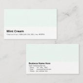 ミントクリーム | 「清潔で鮮明」 名刺 (正面/裏面)