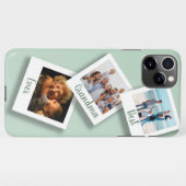 ミントグガーリーリー最高のンおばあちゃんエバ写真コラージュ iPhoneケース (裏面横)