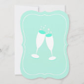 ミントグスタイリッシュリーン婚約パーティ招待状 招待状 (裏面)