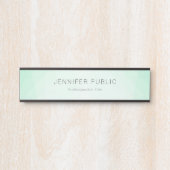 ミントグモダンリーンシンプルエレガントトレンディーテンプレート サインプレート (正面)