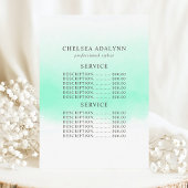 ミントグラデーションウォーターカラーミニマリストサービス価格 メニュー