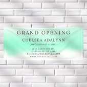 ミントグラデーションウォーターカラーミニマリストビジネスバナー 横断幕