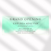 ミントグラデーションウォーターカラーミニマリストビジネスバナー 横断幕